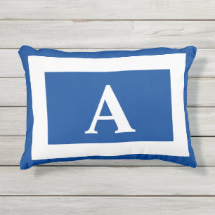 Coussin D'extérieur Accent tendance Monogramme Bleu