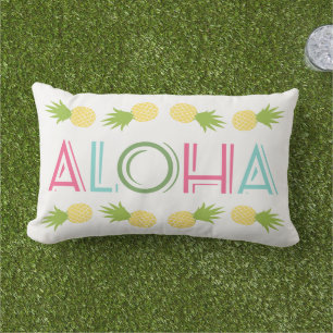 Coussin D'extérieur Aloha tropical aux ananas jaunes