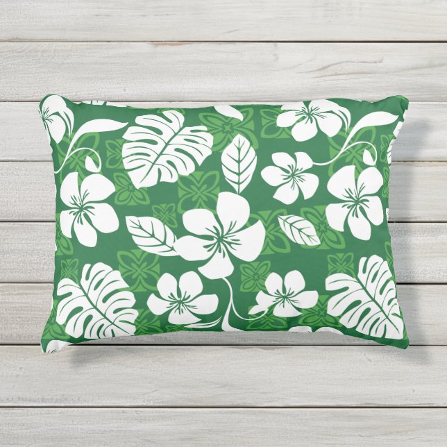 COUSSIN D'EXTÉRIEUR ALOHA VENDREDI (VERT) (Devant)