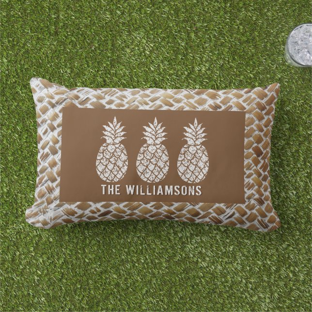 Coussin D'extérieur Ananas personnalisées en plein air (Herbe)
