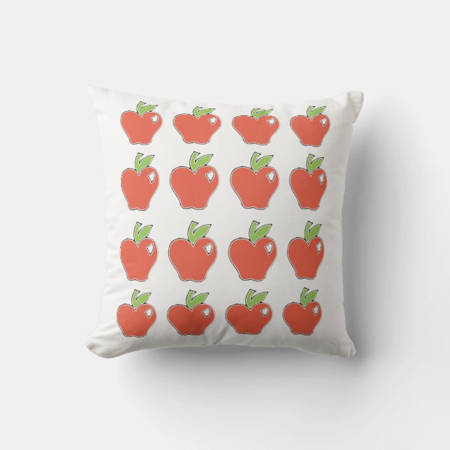 Coussin D'extérieur Apple rouge modèlent (Recto)