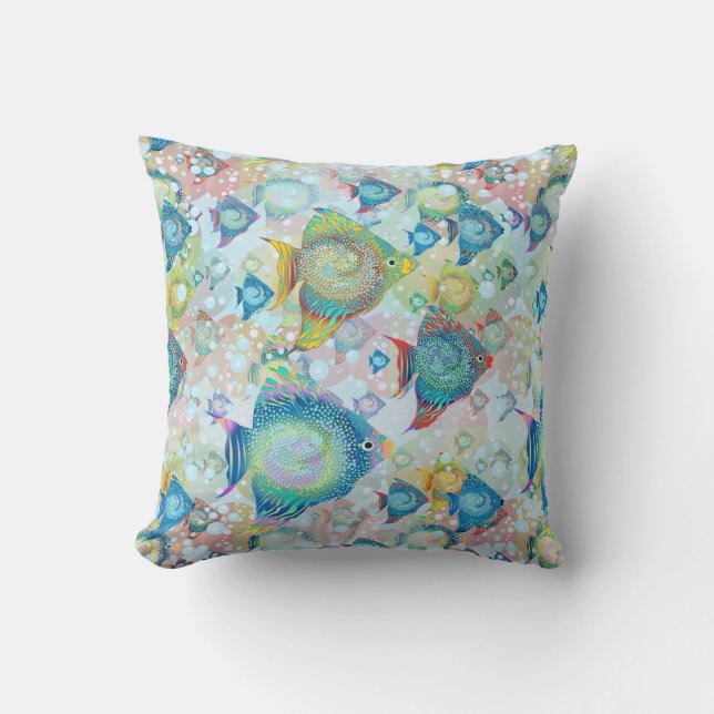 Coussin D'extérieur Aquarium marin de poissons tropicaux (Recto)