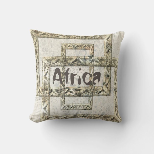 Coussin D'extérieur Arrière - plan de guépard de l'Afrique avec des (Recto)