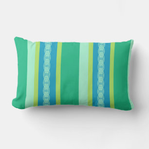 Coussin D'extérieur Bande d'auvent du milieu du siècle - vert jade