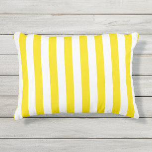Coussin D'extérieur Bandes jaunes verticales