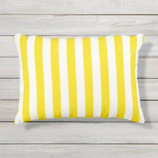 Coussin D'extérieur Bandes jaunes verticales