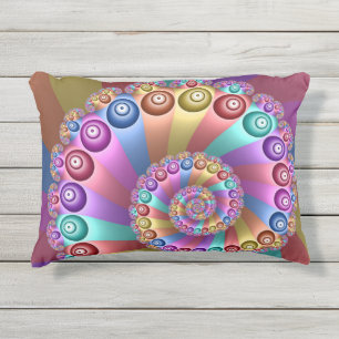 Coussin D'extérieur Belles couleurs arc-en-ciel Art fractal Abstrait