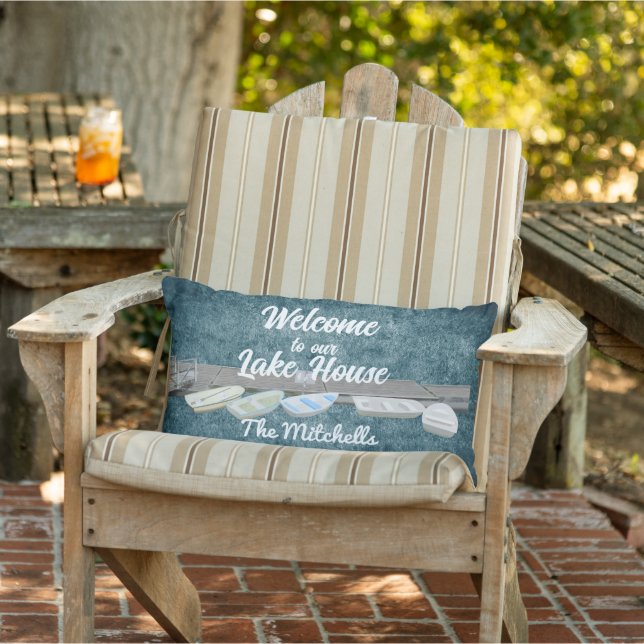 Coussin D'extérieur Bienvenue À Notre Maison Lake House (Chaise)