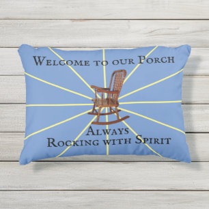 Coussin D'extérieur Bienvenue Dans Notre Porche Toujours Rocheuse Avec
