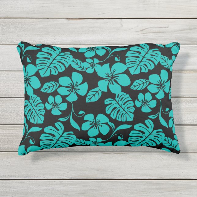 COUSSIN D'EXTÉRIEUR BIKINI ROSE (NOIR/TURQUOISE) (Devant)