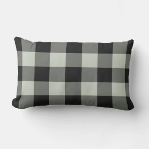 Coussin D'extérieur Black Pastel Green En vichy Buffalo Check Motif