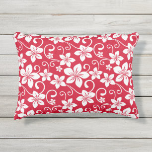 COUSSIN D'EXTÉRIEUR BLEU HAWAII (ROUGE)
