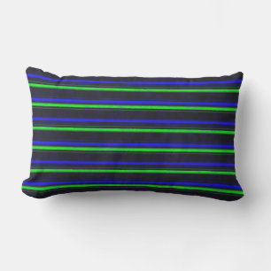 Coussin D'extérieur Bleu Noir Grandes Vertes