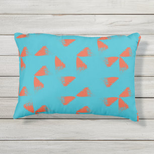 Coussin D'extérieur Bleu, orange, dynamique, motif géométrique tendanc