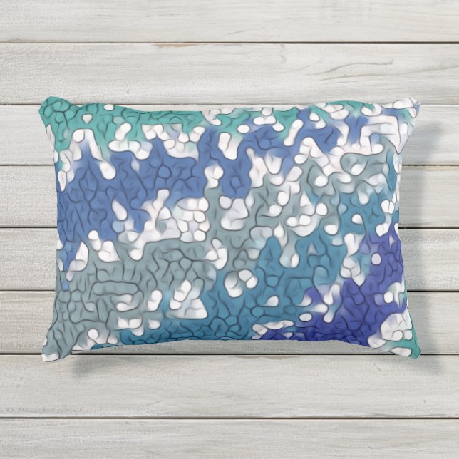 Coussin D'extérieur Blue Green Purple Grey Motif unique (Devant)