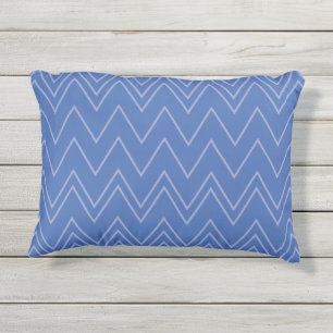Coussin D'extérieur Blue, moderne, simple, cool, trendy zigzag