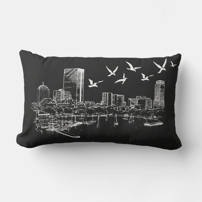 Coussin D'extérieur Boston Skyline (Recto)