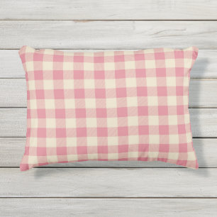 Coussin D'extérieur Buffle rose corail plaqué   Country Farmhouse