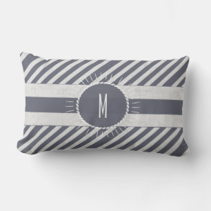Coussin D'extérieur Bum de plage Bleu marine avec Monogramme