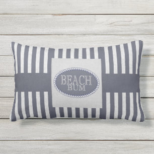 Coussin D'extérieur Bum de plage Bleu marine avec Monogramme