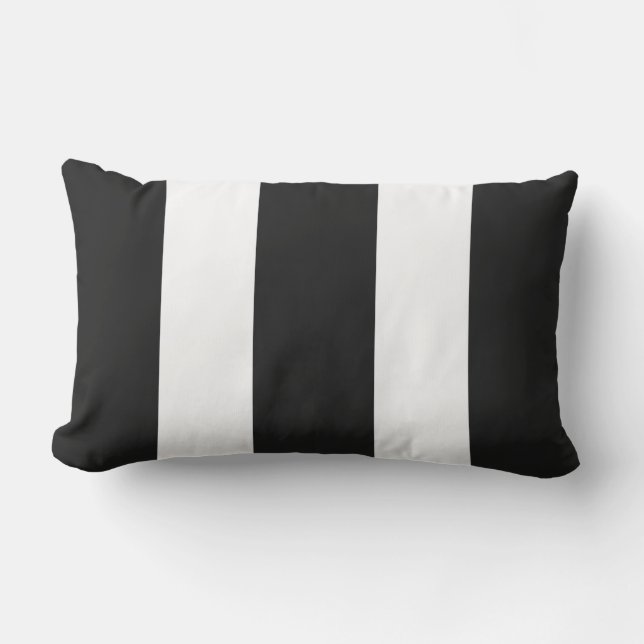 Coussin D'extérieur Cabane noire et blanche classique en extérieur (Recto)