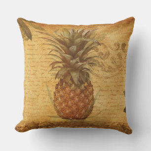 Coussin D'extérieur Calligraphie Vintage et ananas