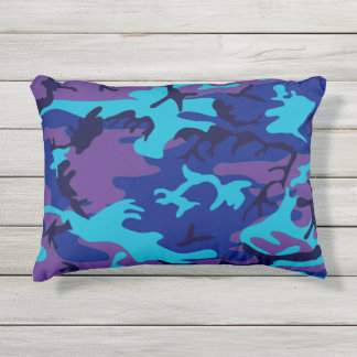 Coussin D'extérieur Camouflage bleu et violet 12x16
