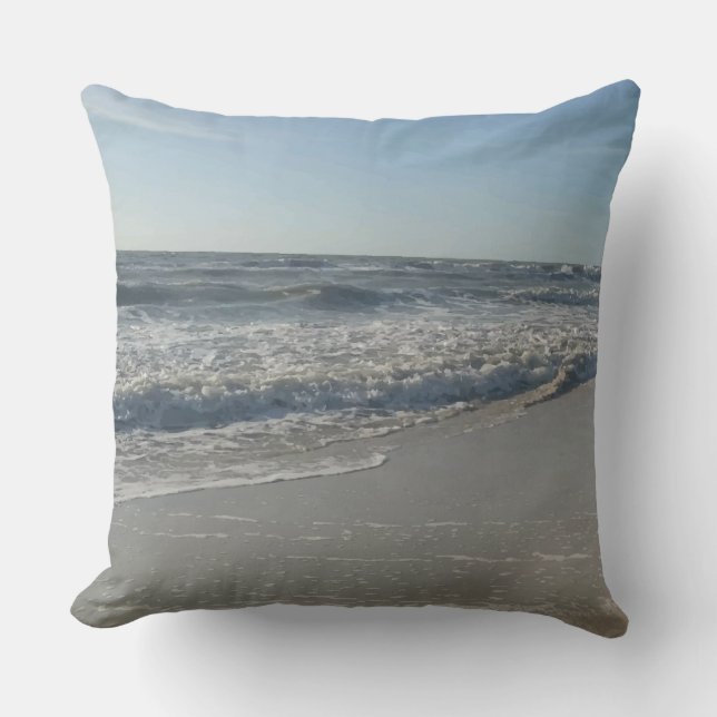 Coussin D'extérieur Carreau d'impression d'océan de plage (Recto)