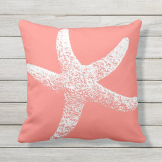 Coussin D'extérieur Carreau extérieur d'étoiles de mer roses et
