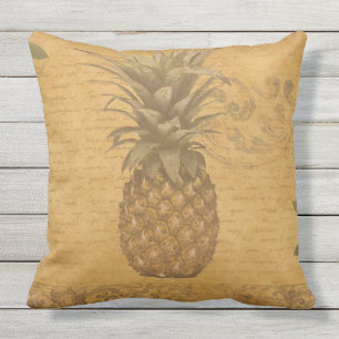 Coussin D'extérieur Chic et belle ananas Vintage Art
