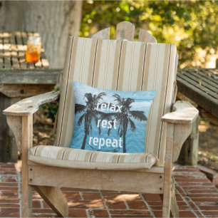 Coussin D'extérieur Citations Inspirationnelles Plage Relax Repos Répé