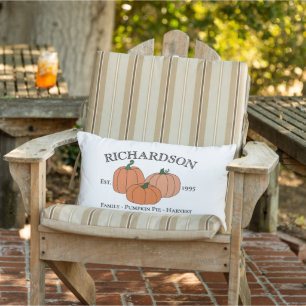 Coussin D'extérieur Citrouilles d'automne Année de création et nom de