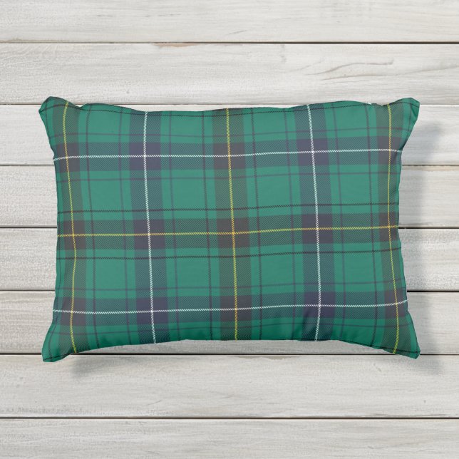Coussin D'extérieur Clan Plaid Henderson Green À damiers Tartan (Devant)