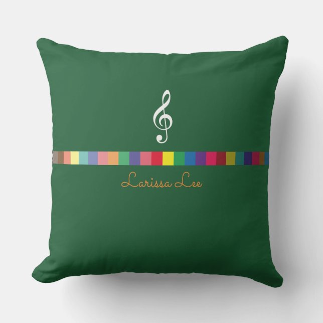 Coussin D'extérieur coloré, cool & musique personnalisée inspirée (Recto)