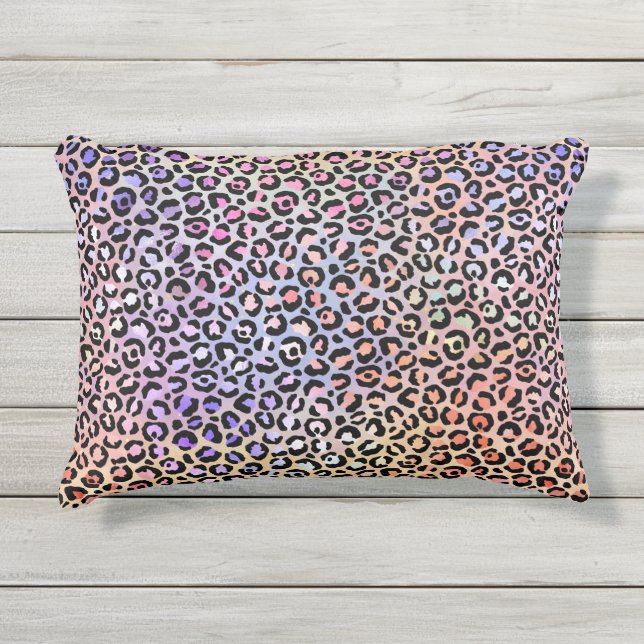 Coussin D'extérieur Colorful Leopard Accent Pillow (Devant)