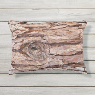Coussin D'extérieur Cool de texture d'écorce d'arbre unique
