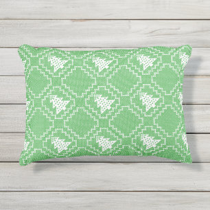 Coussin D'extérieur Cosy sapin de Noël affreux pull à damiers motif