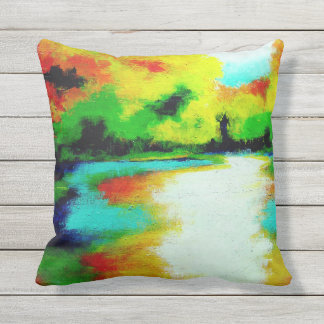 Coussin D'extérieur Couchers du soleil paresseux de lac