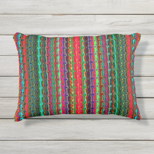 Coussin D'extérieur Couleur vive Fou coloré Abstrait Motif