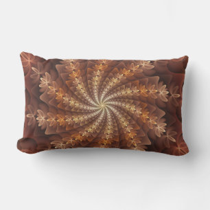 Coussin D'extérieur Couleurs chaudes, Trippy Moderne Motif d'art fract