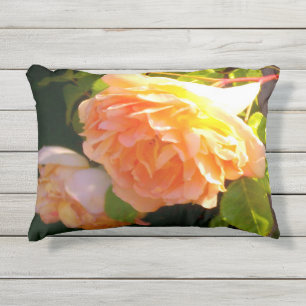 Coussin D'extérieur Country Peach Rose oranges fleurs