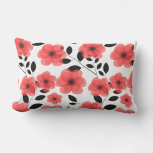 Coussin D'extérieur Coussin-rouge à Accent extérieur Fleurs Jetées Ore