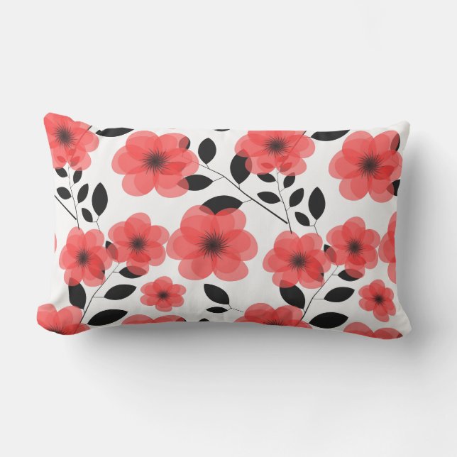 Coussin D'extérieur Coussin-rouge à Accent extérieur Fleurs Jetées Ore (Recto)