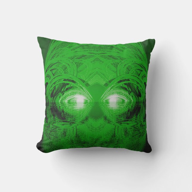 Coussin D'extérieur Créature verte du lac (Recto)