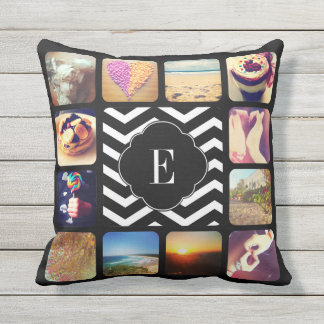 Coussin D'extérieur Créez votre propre monogramme photo