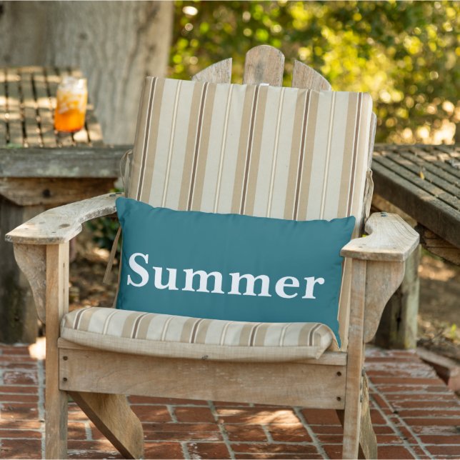Coussin D'extérieur Custom cute vibrant summer background Blue (Chaise)