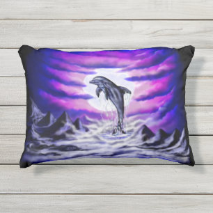 Coussin D'extérieur Dauphin clair de lune