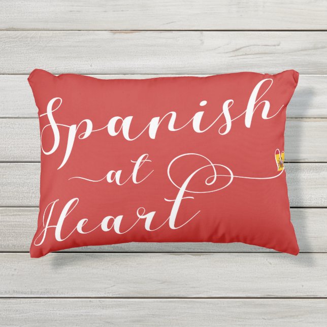 Coussin D'extérieur Espagnol Au Coeur Accent Coussin, Espagne (Devant)