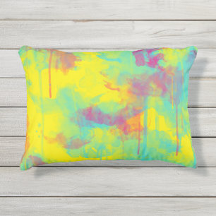 Coussin D'extérieur Été abstrait Colorful fun Aquarelle éclaboussures