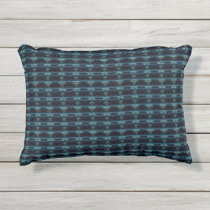 Coussin D'extérieur Etoiles arc-en-ciel bleu vert, Motif Artdeco